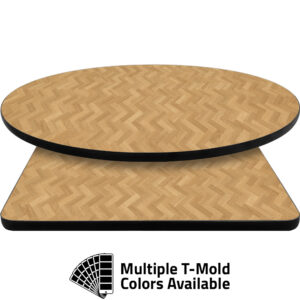 T-Mold Manufactured Table Tops - Pinnacle Green Mountain Maple laminate