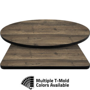 T-Mold Manufactured Table Tops - Pinnacle De Soto Sweetgum laminate