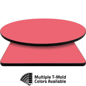 T-Mold Manufactured Table Tops - Pinnacle Watermelon Pink laminate