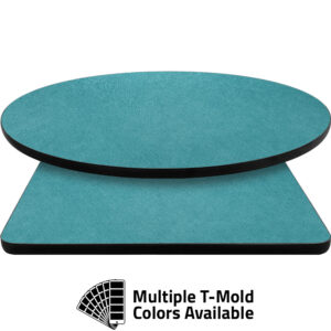 T-Mold Manufactured Table Tops - Pinnacle Turquois Fiber laminate