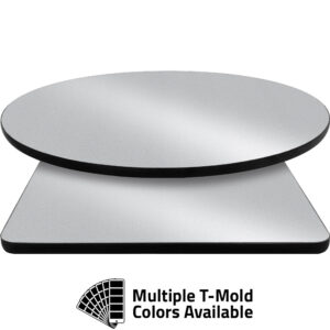 T-Mold Manufactured Table Tops - Pinnacle Steel Metallic laminate