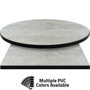 3mm PVC Edge Manufactured Table Tops - Pinnacle Snow Painted Metal laminate