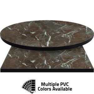 3mm PVC Edge Manufactured Table Tops - Pinnacle Mocha Marble laminate