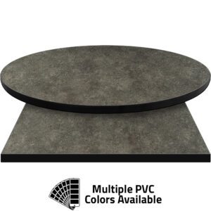 3mm PVC Edge Manufactured Table Tops - Pinnacle Dark Crystal Concrete laminate