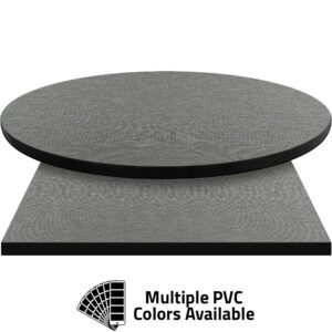 3mm PVC Edge Manufactured Table Tops - Pinnacle Gray Tweed laminate