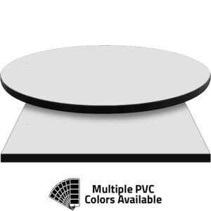 3mm PVC Edge Manufactured Table Tops - Pinnacle Cold White laminate