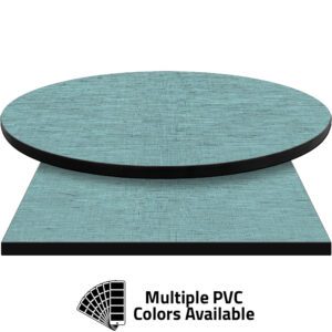 3mm PVC Edge Manufactured Table Tops - Pinnacle Cyan Linen laminate