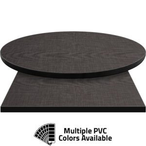 3mm PVC Edge Manufactured Table Tops - Pinnacle Graphite Linen laminate