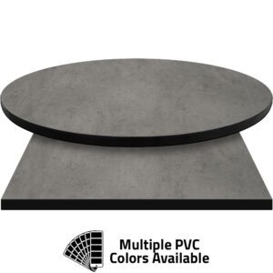 3mm PVC Edge Manufactured Table Tops - Pinnacle Smoky Concrete laminate