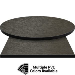 3mm PVC Edge Manufactured Table Tops - Pinnacle Charcoal Tweed laminate
