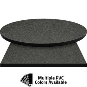 3mm PVC Edge Manufactured Table Tops - Pinnacle Charcoal Fiber laminate