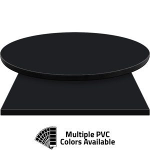 3mm PVC Edge Manufactured Table Tops - Pinnacle Spotless Black laminate