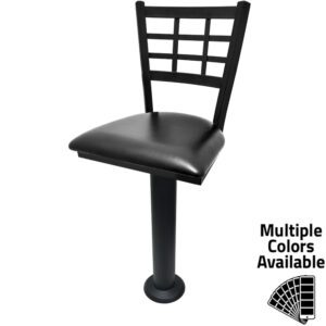 SL6163 Windowpane Bar Height Bolt Down Pedestal Stool